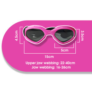 Dog Sunglasses UV Protection Windproof Foldable Adjustable Vent Pads for Eye Safety