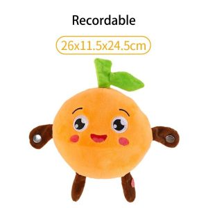 OWMXZL Búp bê âm nhạc trái cây Đồ chơi nhồi bông cảm nhận nhịp điệu Đồ chơi âm nhạc tương tác Đồ chơi nhồi bông Đàn Piano Nhịp Điệu Cảm Nhận Trái Cây Cam Đồ chơi nhồi bông điện