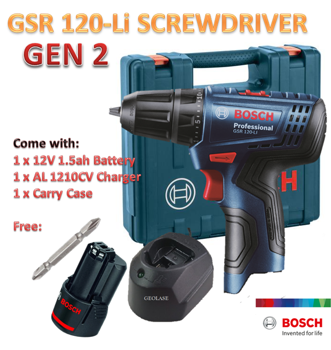 BOSCH 12V GSR 120-LI CORDLESS SCREWDRIVER SINGLE
