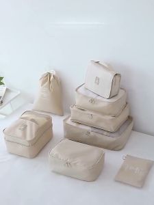 9 In 1 Travel Organizer Bags Foldable Waterproof Storage Set Make up Bag Travel Storage Suitcase Bag