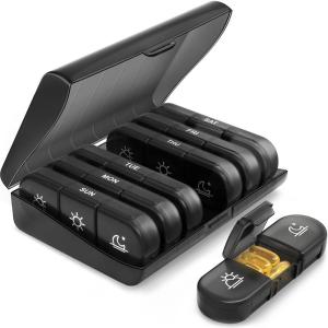 HOL Weekly Pill OrganizerDaily Pill Box 7 DayLarge Travel Pill Case with 21 Compartment to Hold MedicineVitamin and Supplement
