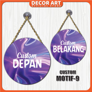 [CUSTOM] Diameter 15 Cm Hiasan Gantung Request Bolak Balik Custom 2 Sisi Siap Pasang Model Tali (Kd. BOLAT BOBA BOKO)