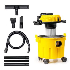 KEELAT KCVC01 10L Canister Vacuum Cleaner Blower 2 IN 1 Powerful Bucket Type Dry & Wet Cleaning Machine With Brush