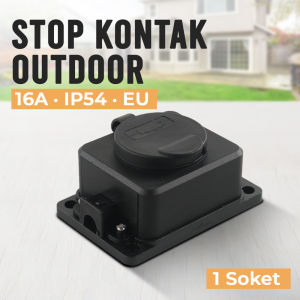 Stop Kontak Outdoor Lubang Terminal Anti Air IP54 Socket Colokan T36
