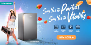 Hisense Kulkas 1 Pintu - RR120D4IGN - 91L Single Door - (Refrigerator) Lemari Es - Silver 【Net Capacity 91L】【Separate Chiller】【Semi-auto Defrost】【Maximization use of Space】 - Lazada