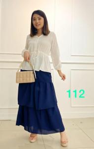 Atasan Fashion Wanita Polos / Atasan Saja Moscrepe Panjang Lengan  112# Jessie Collection