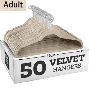 50 pieces 20 pieces 10 pieces etc. velvet hanger beige ivory elegant design [15 colors to choose from]