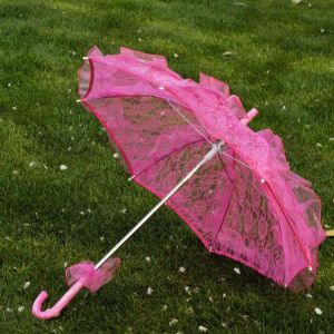 DEGRAD Romantic 1PC Cotton Hollow Out Craft Photography Props Lace Bridal Umbrella Long Handle Umbrellas Embroidery Parasol Lace Floral Umbrella
