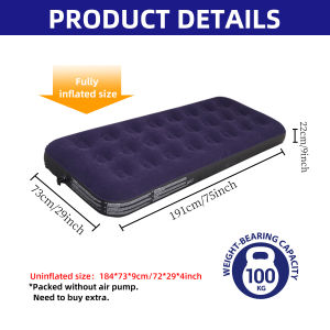 【Pocainoe】ที่นอนเป่าลม white ที่นอน ที่นอนปิคนิค เบาะรองนอน เบาะลม ที่นอน 3ขนาดให้เลือก ที่นอนสูบลมปั๊มเติมลม Classic Downy Airbed 2.5 ฟุต / 3.5 ฟุต / 4.5 ฟุต