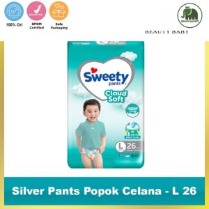SWEETY SILVER PANTS L26 L 26 POPOK CELANA BAYI