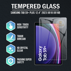 Case SAMSUNG Galaxy Tab S9 FE+ Plus 12.4 S9+ 2023 WiFi 5G LTE Casing Smart Flip Cover Acrylic Trifold Standing Slot Pen SM X610 X616 X810 X816