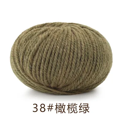 50g Worsted Middle Thick Thread 55M Blended Soft Baby Merino Wool Yarn Yak Cashmere for Hand Knitting by 3.5 mm Crochet Needle 100g/ball