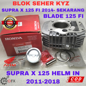 BLOK SEHER SET KYZ HONDA SUPRA 125 HELM IN KARBU FI BLADE 125 FI KUALITAS ORIGINAL ASLI AHM PISTON