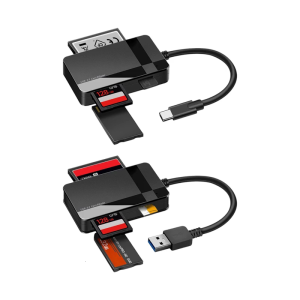 USB3.0 Memory Reader Adapters for TF MS CF Storage Devices Fast 5Gbps Transfer Portable