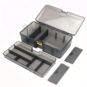 MLADEN Fishing Gear Multifunctional Storage Box Double Layer Waterproof Bait Plastic Storage Fishing Gear Box