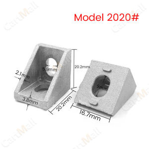 Corner Bracket 20X20 30X30 40X40 2-Hole Corner Bracket Connector Aluminum Profile Accessories