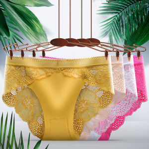 Lizida Quần Lót Nữ Gợi Cảm Ren Băng Lụa Quần Lót Mềm Kháng Khuẩn Khỏe Mạnh