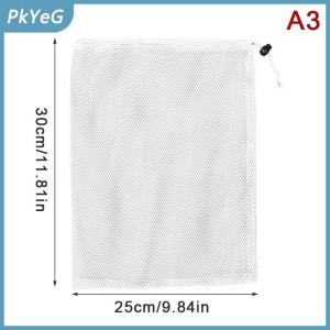 PkYeG Màu đen trắng bền lưới dây kéo túi lưu trữ Pouch đa mục đích nhà du lịch hoạt động ngoài trời giặt Túi Công cụ bao