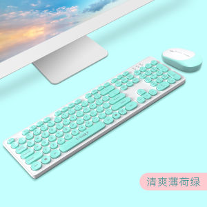 (HD1) Sói Sấm Mới TF770 Bộ bàn phím và chuột không dây dành cho văn phòng màu sắc Macaron Chocolate usb