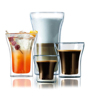 Double Layers Glass Cup bodum ASSAM double wall glasses for hot coffee espresso hot water tea mug milk cup 2pcs