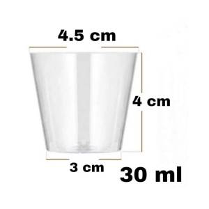 50pcs Disposable Plastic Shot Glass Dessert Cup Plastic Cake Cups Cups 50ml Clear Wedding Party Dessert Cups Mouth Mousse Cups