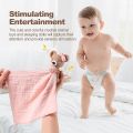 Kompang Bayi Mewah dan Set Anak Patung Lembut – Mainan Kait Buatan Tangan untuk Bayi Baru Lahir, Kompang Arnab Mewah Lembut untuk Bayi, Selimut Anak Patung – Mainan Pertama yang Sesuai untuk Bayi Perempuan 0-6 Bulan. 