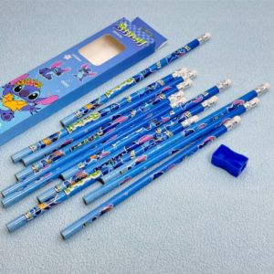 12PCS Cartoon Stitch Pencil Student School Supplies 2B Pencils Children Birthday Gift
