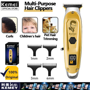 Kemei km-pg1947 đồ cắt tóc chạy điện cắt tóc chuyên nghiệp tông đơ cắt tóc sạc được dao cạo cho vật nuôi tiếng ồn thấp Màn hình LED