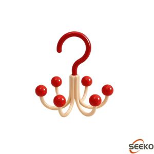 SK Rotatable 6-Claw Multi-Functional Wardrobe Hook Storage Hanger for Bra Suspenders Hats Belts 1Pc