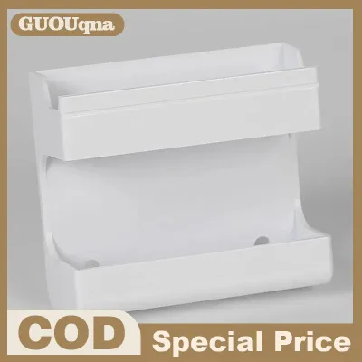 GUOUqna Remote Control Holder Adhesive Punch-free Socket Holder Without Drilling Mobile Phone Charging Living Room Organizer Storage Box