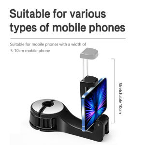 Móc treo ghế xe hơi 2 trong 1 móc treo điện thoại di động cho xe hơi sáng tạo cho xe hơi giá đỡ điện thoại di động