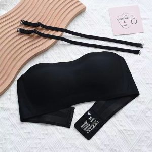 Maniyun One-piece Strapless Bra Women Seamless Anti Slip Multiway Bra Small Chest Push Up Invisible Bra Lingerie