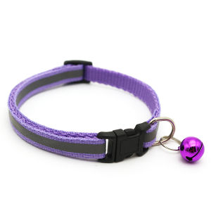 Reflective Pet Collar Cat Collar w/Bell Adjustable Fit Kitten Puppy Dog High Visibility Pet Neck Strap LELE CAT SUPPLIES