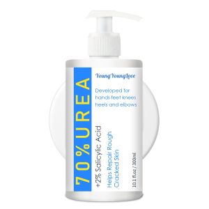 10.1 Oz - Urea Cream 70% plus Salicylic Acid 2% for Dry Cracked Feet Heels Knees Elbows and Hands Moisturizes Softens and Removes Calluses Dead Skin