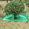 moonoom Landscape Tarp for Trimming, 78.7"x78.7" Pruning Tarp with 12 inch Hole, Waterproof Bush Trimming Tarp Shrub Trimming Catcher with Four Corner Buckles for Easy Fastening and Leaf Collection. 