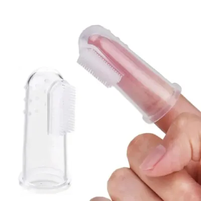 2PCS Baby Silicone toothbrush for newborn tongue cleaner baby finger toothbrush