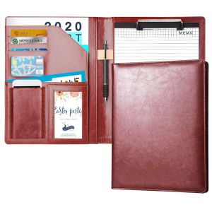 【SG】WorkWell A4 Multifunctional Folder / Leather Folder / Office Bill Organizer / Document Bag