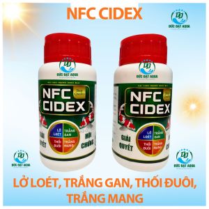 NFC CIDEX 250ML biotik  giải quyết hội chứng lở loét thối đuôi trắng gan trắng mang cho cá koi cá cảnh