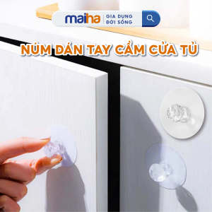 Miếng Dán Núm Cầm Cửa Tủ Ngăn Kéo Tay Nắm Cửa Sổ Giá Sách Tủ Lạnh Siêu Dính Không Khoan Dễ Dàng Nhanh Chóng Tiện Lợi