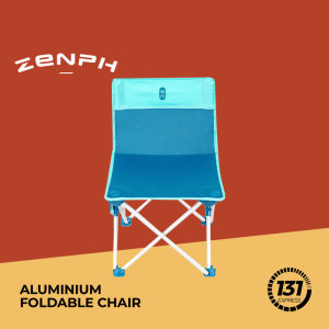 Zenph Aluminium Foldable Chair 100kg Load Lightweight Breathable Oxford Fabric No Install Portable for Outdoor