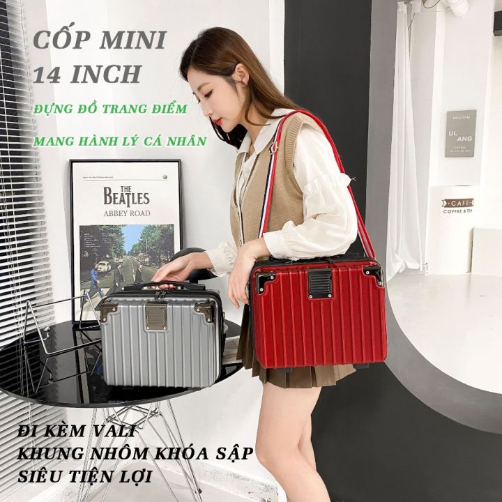 Cp Vali 14 inch ng m phm -  dng c nhn ci vali siu tin li ...