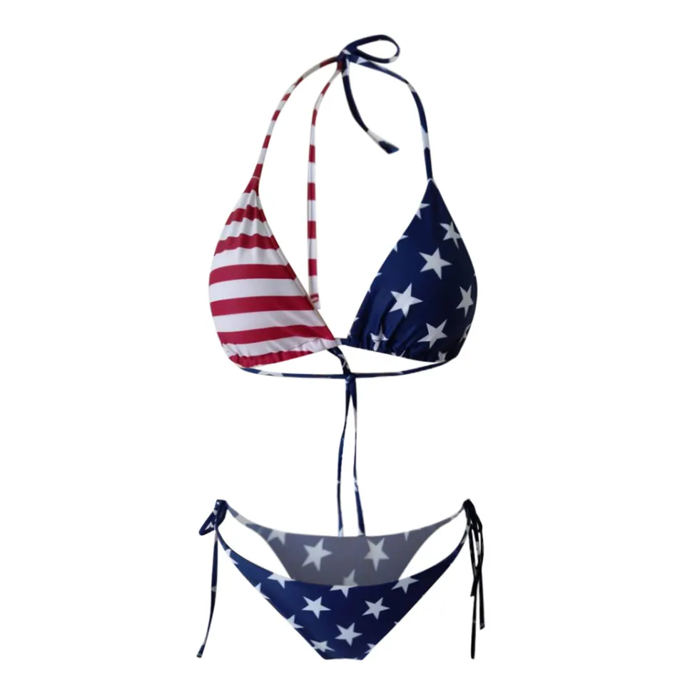 United States USA Flag Summer Bikini Sets Two Piece Swimsuit