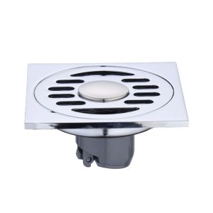 BAOKEMO Stainless Steel Square Shower Floor Drain Detachable Odor Proof Bathroom Parts Accessories