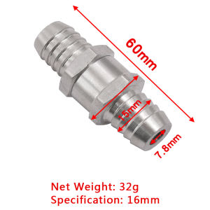 One Way 6/8/10/12/14/16mm 6 Size Valves Aluminium Alloy Fuel Non Return Check Valve One Way Fit Carburettor Wholesale Price