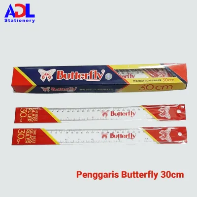 Penggaris Butterfly 30 cm dengan 1 Lusin- Stationery Kantor