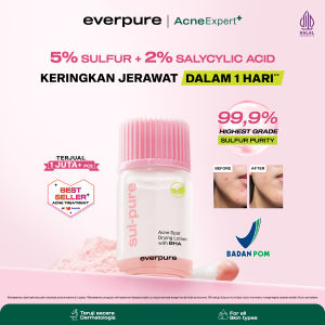EVERPURE Sulpure Acne Spot Drying Lotion with BHA - Obat Totol Mengeringkan Jerawat Dalam 1 Hari Dengan Sulfur & BHA BPOM 3ml 10ml 20ml