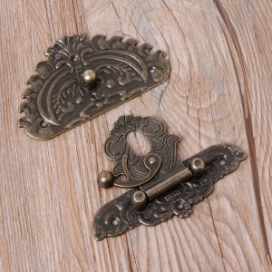 Vintage Retro Style Decorative Hasp Toggle Suitcase Box Lock Hook for Latch