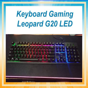 ( SIAP KIRIM ) Keyboard Gaming Kabel Mechanical Leopard G20 RGBLED Keyboard Eksternal Untuk Komputer - Keyboard Leopard G20 Gaming High Quality - Aksesoris Gamers Komputer Laptop