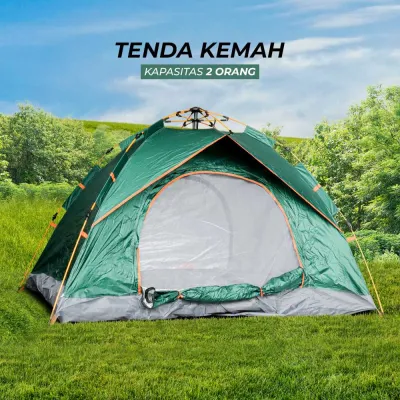 Tenda Camping Buka Otomatis Kapasitas 4 5 Orang Tenda Kemping Keluarga Quick Open Anti UV WaterProof