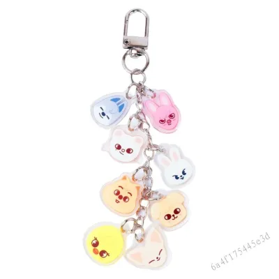 พวงกุญแจอะคริลิค Stray Kids - T-Group Cartoon DIY Accessories